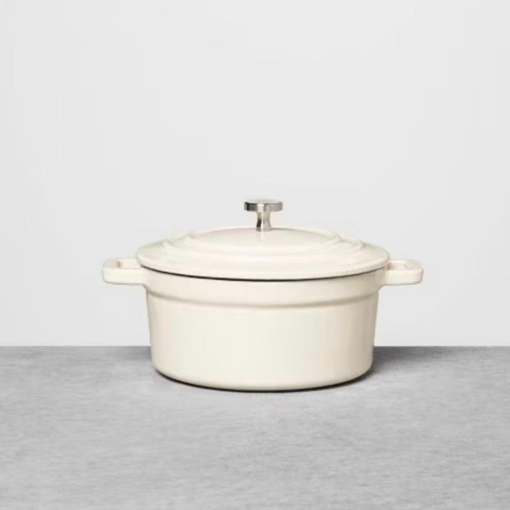 Enameled Cast Iron Dutch Oven Cream 0.5qt - Hearth & Hand with Magnolia